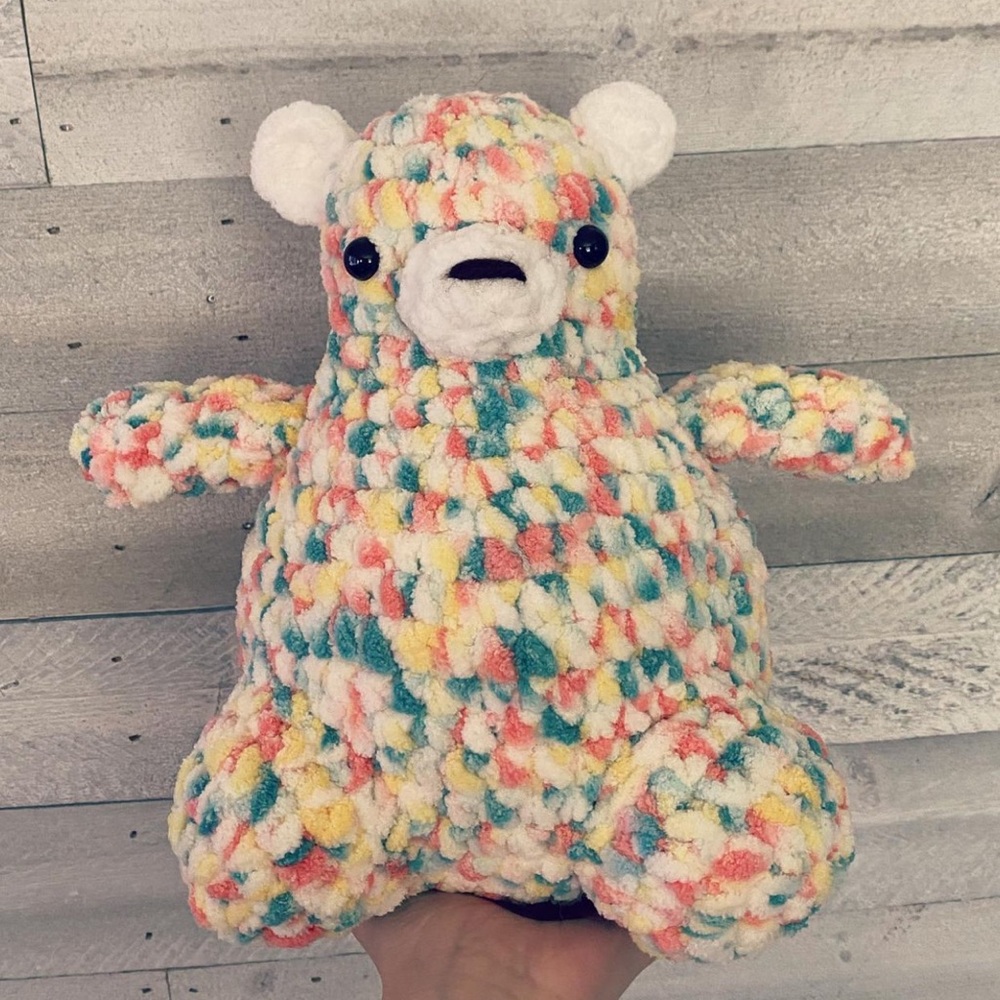 crocheted pear bear
